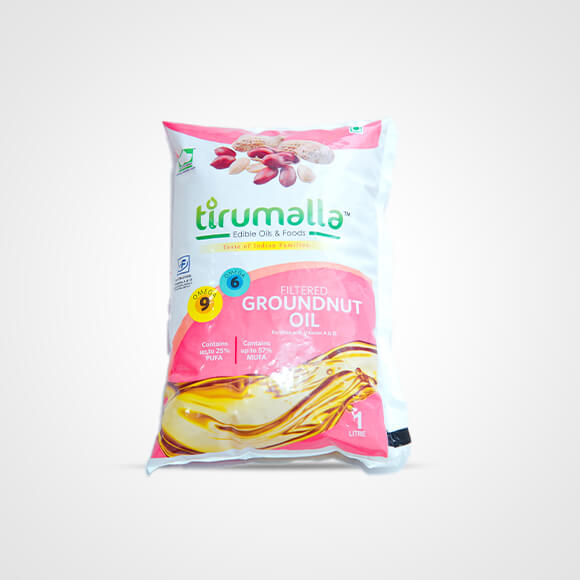 tirumalla filtered groundnut oil pouch 1ltr